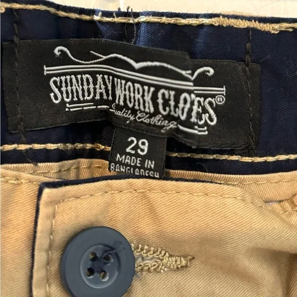 Sunday Work Clothes - Khaki Shorts - Size 29 - Picture 4 of 4